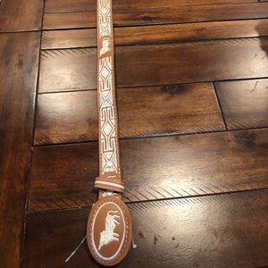 Mexican All Leather Hand Stitched Kids Belt NWOT